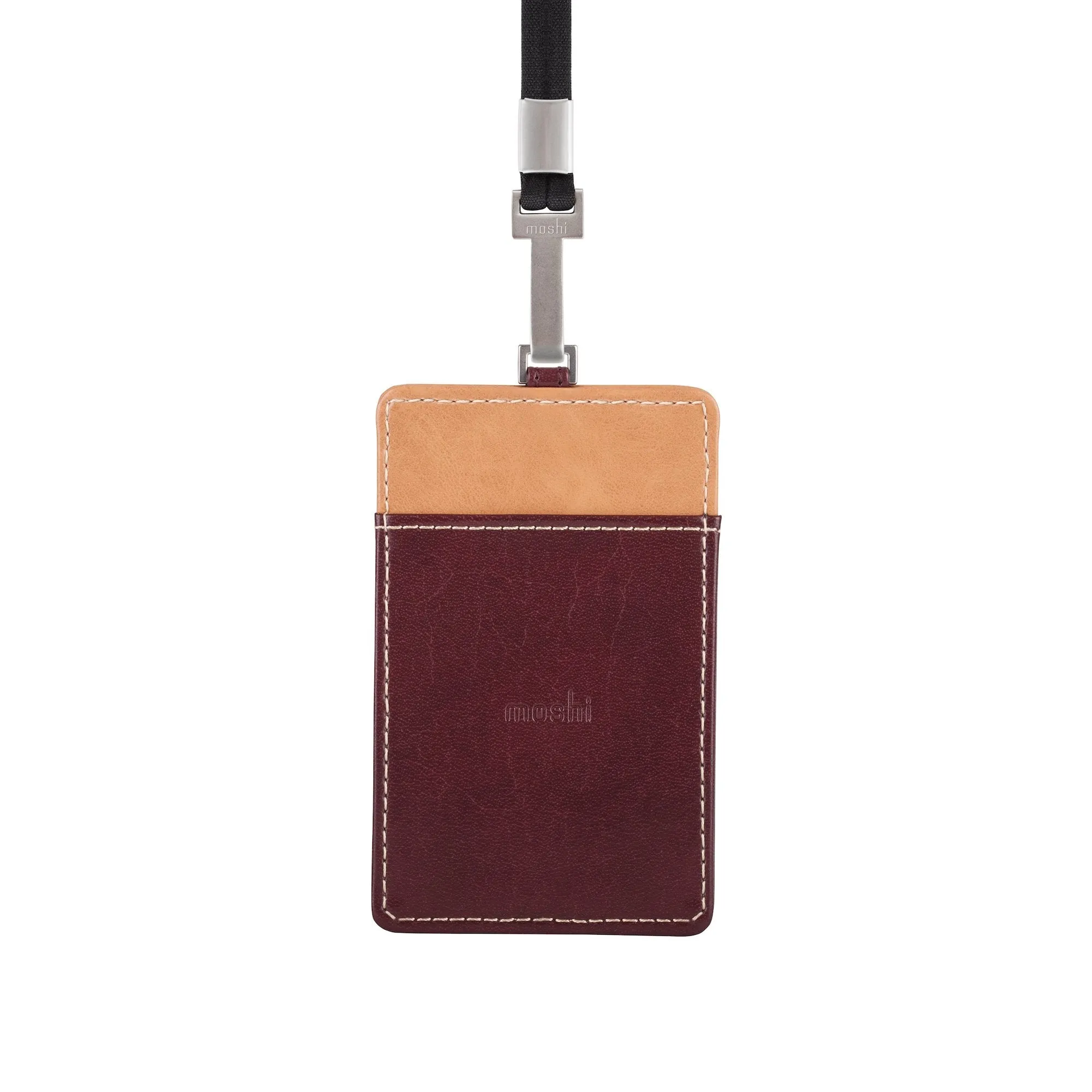 Moshi Badge Holder Vegan Leather Travel Accessory