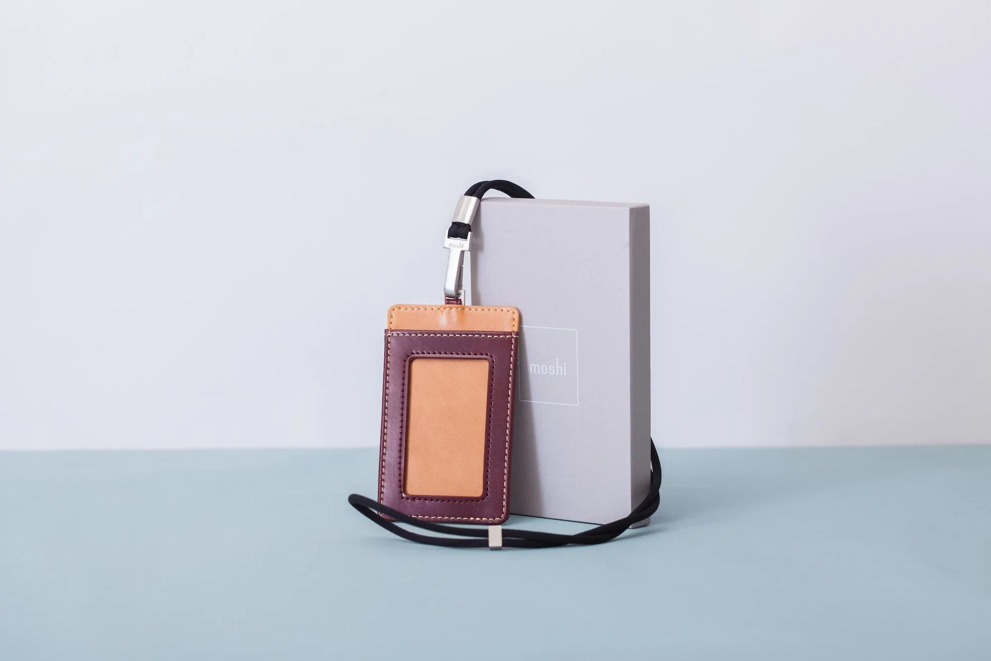 Moshi Badge Holder Vegan Leather Travel Accessory