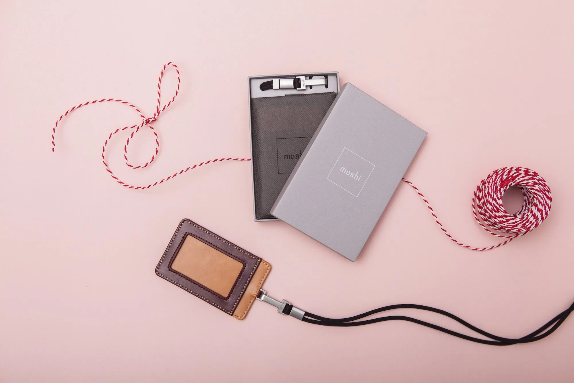 Moshi Badge Holder Vegan Leather Travel Accessory