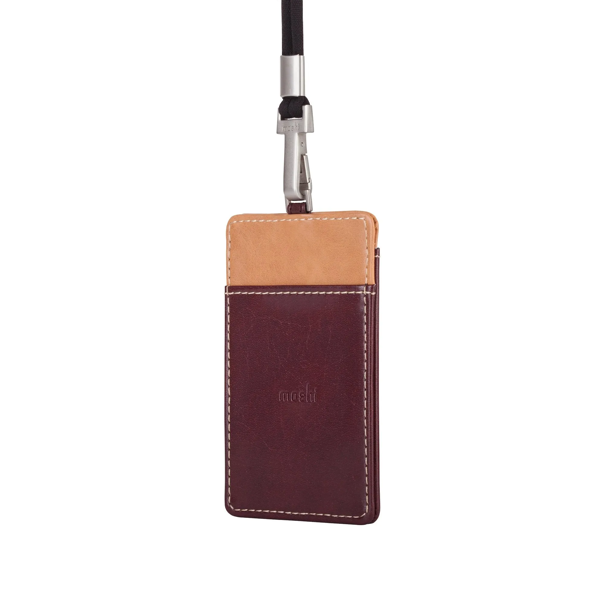 Moshi Badge Holder Vegan Leather Travel Accessory