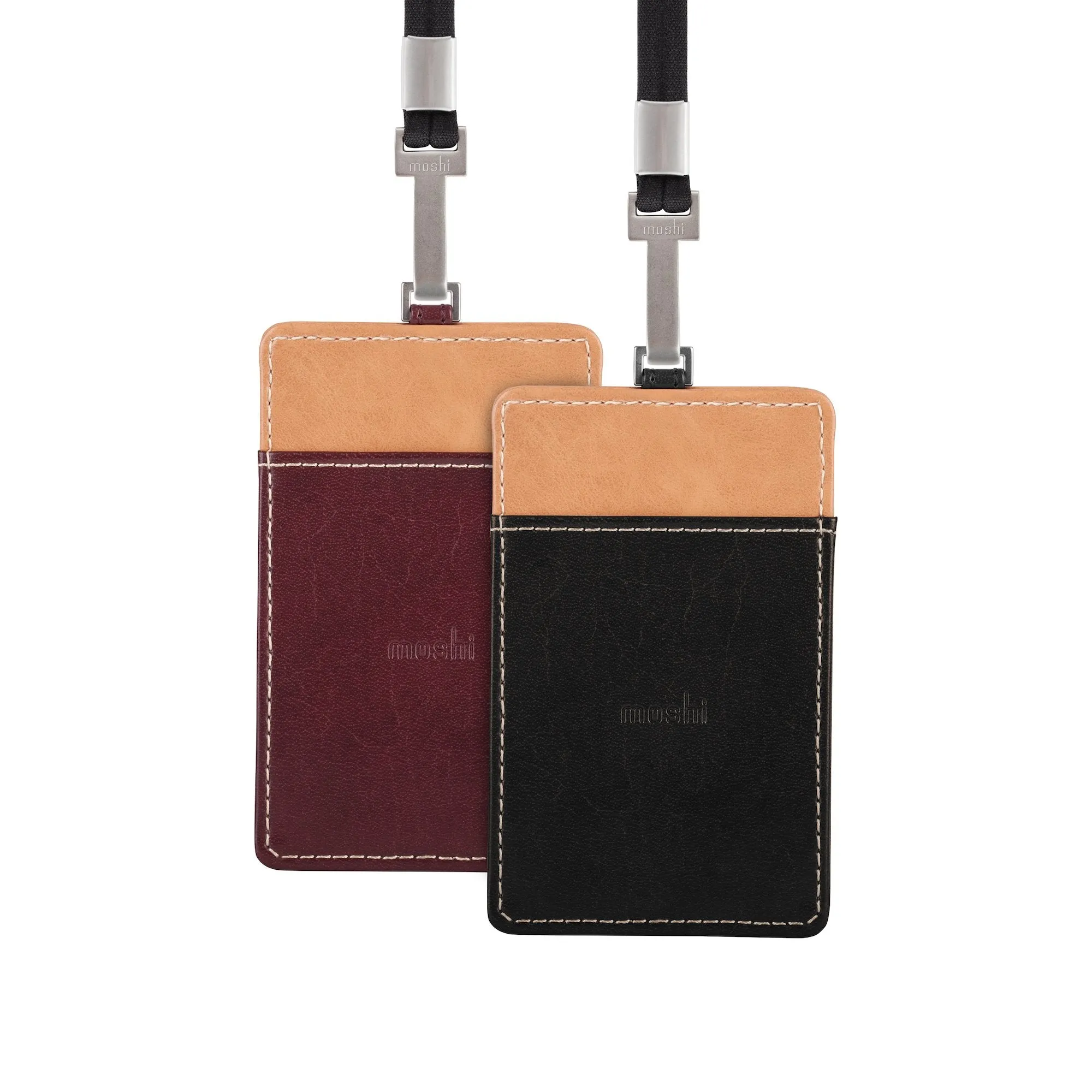 Moshi Badge Holder Vegan Leather Travel Accessory