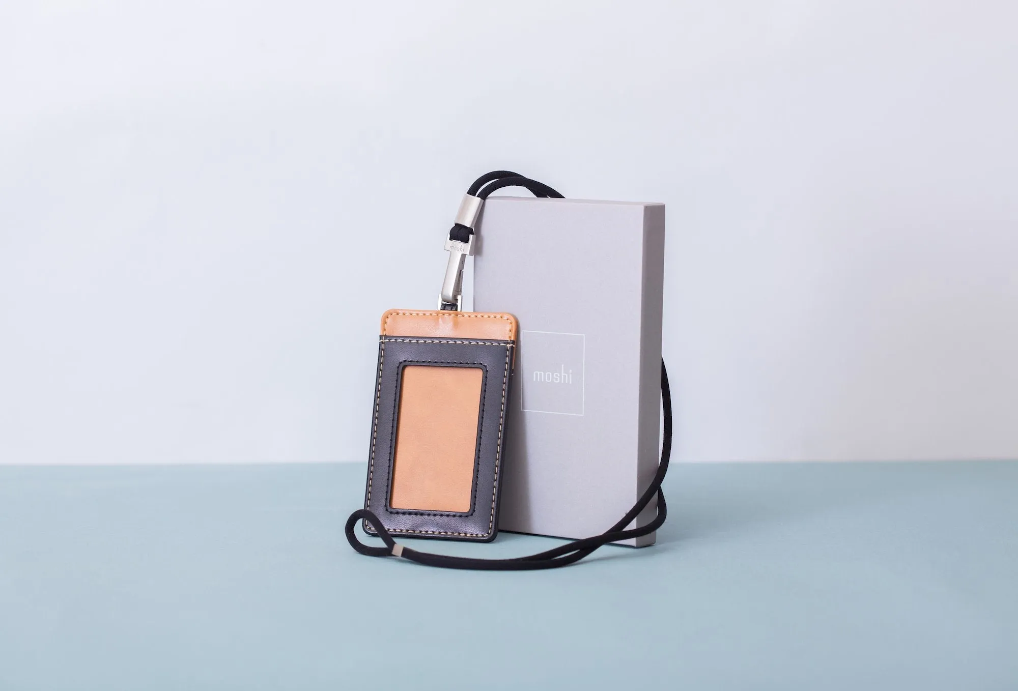 Moshi Badge Holder Vegan Leather Travel Accessory