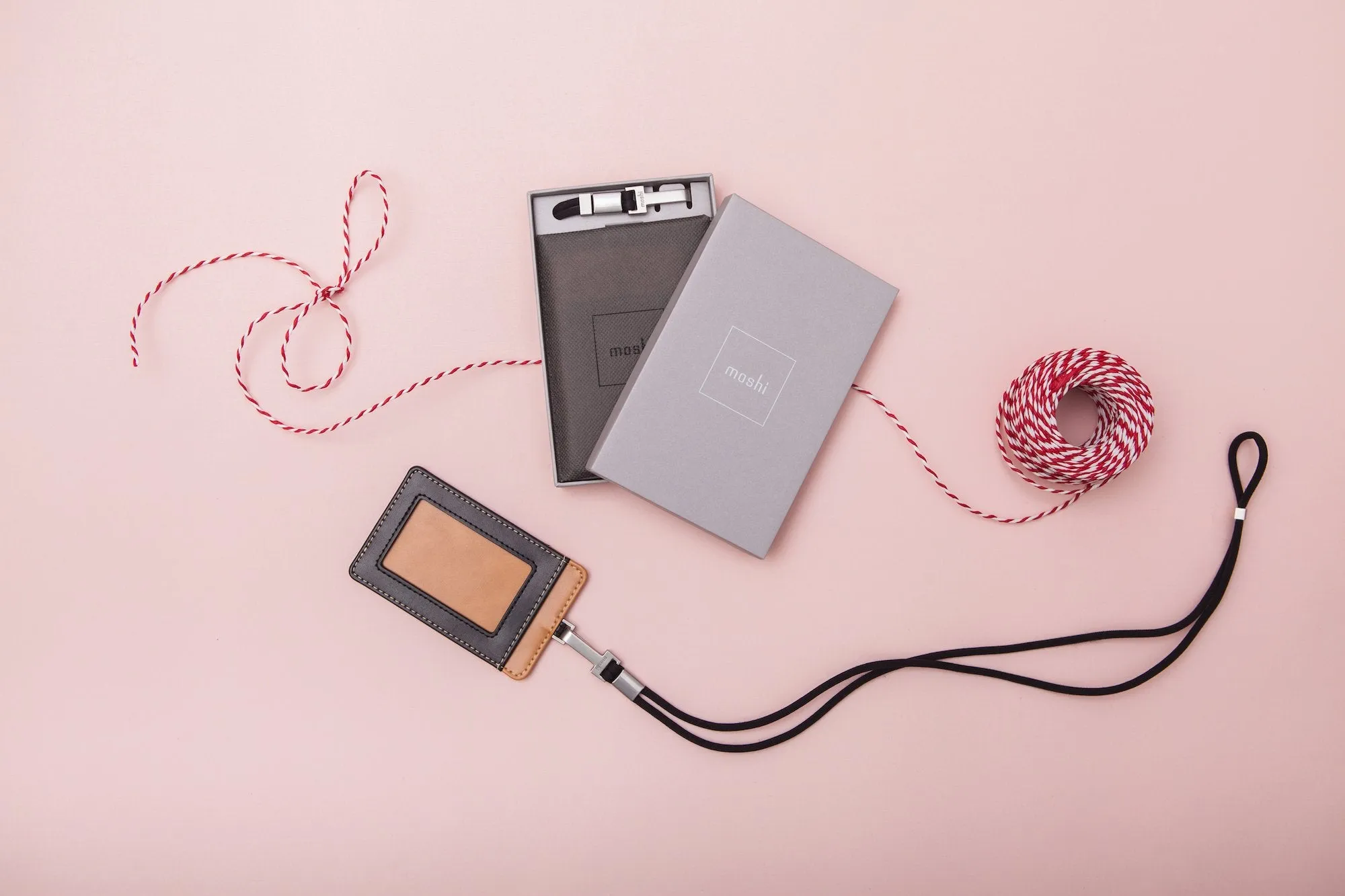 Moshi Badge Holder Vegan Leather Travel Accessory