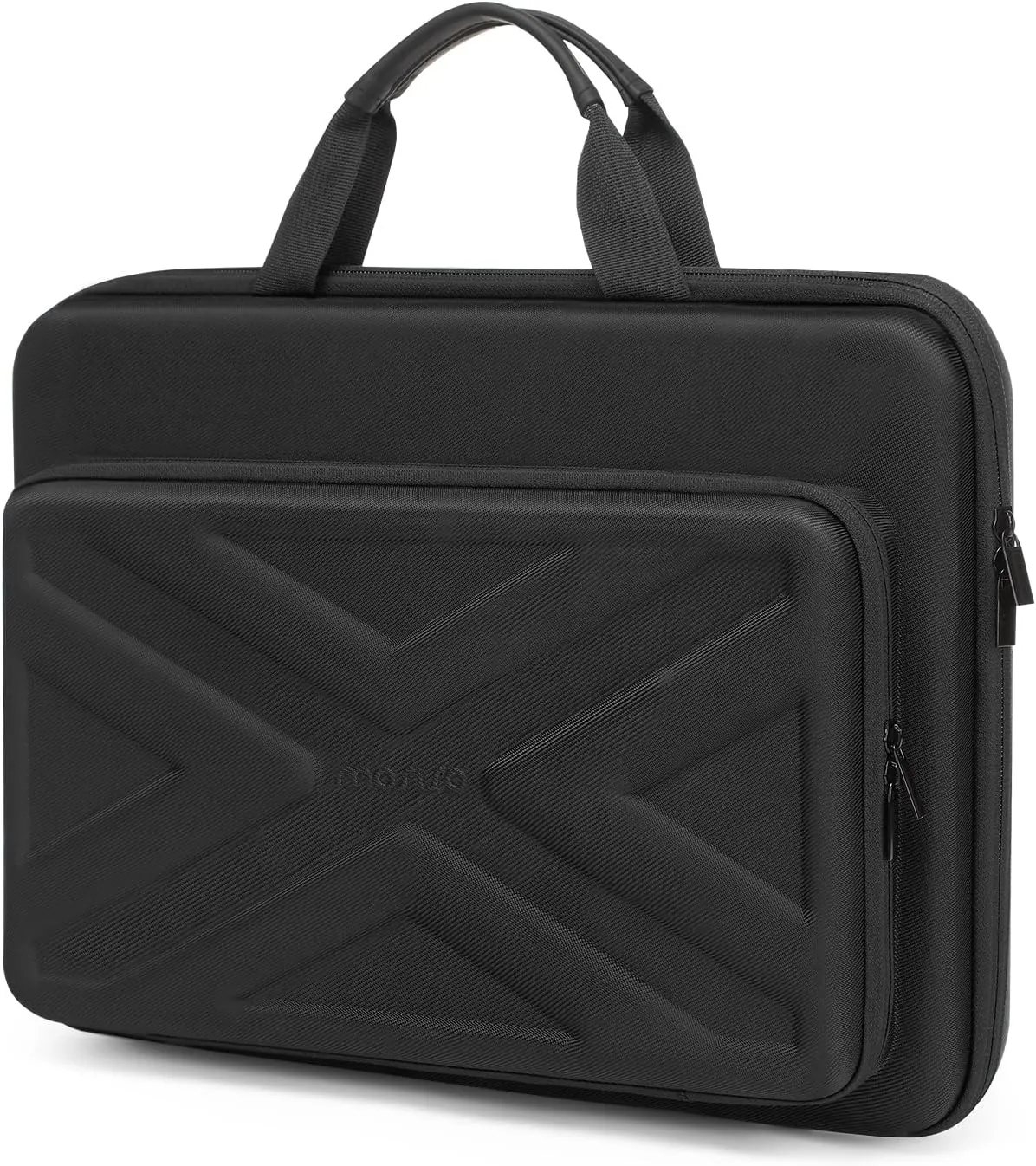 MOSISO 15.6-16 inch Laptop Hard Case, 15 inch Shockproof Waterproof Laptop Case Hard Shell Compatible with MacBook HP Dell, Carrying Sleeve Computer Bag with Sturdy Handle&Front Pocket&Belt, Black