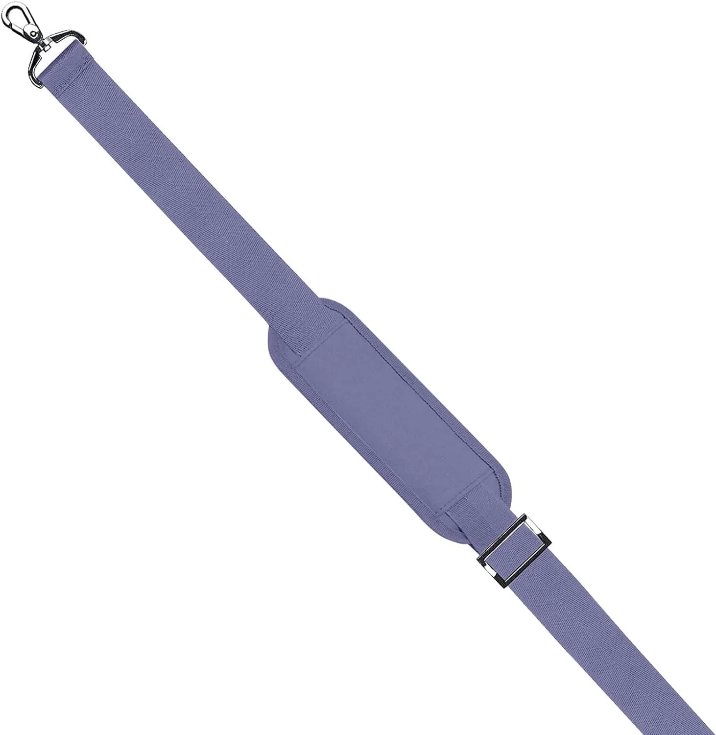 MOSISO 56 inch Shoulder Strap, Adjustable Thick Soft Universal Replacement Non-Slip Fit Padded with Metal Swivel Hooks for Laptop Shoulder Bag/Laptop Messenger Bag/Crossbody Bag, Lavender Gray