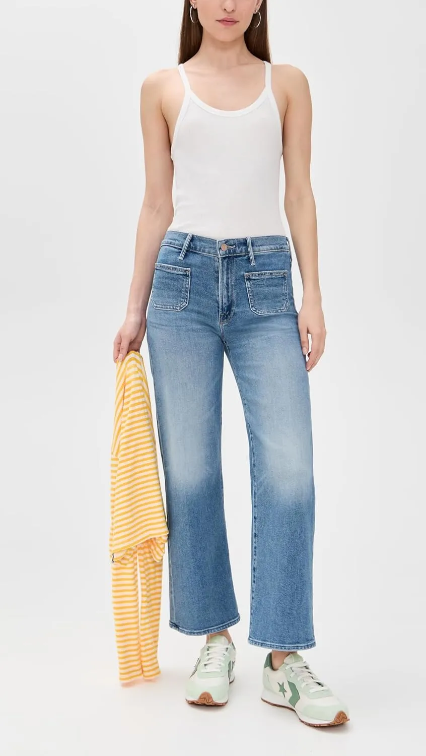 MOTHER Women's Patch Pocket Mid Rise Maven Ankle Jeans