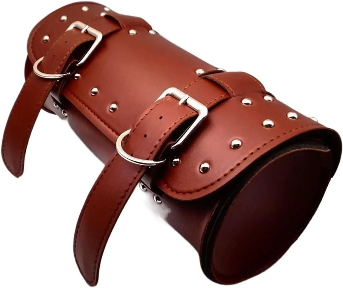 Motorcycle Travel Bag Universal Motorycle Brown PU Leather Tool Bag Fit For Suzuki Boulevard Intruder M109R M50 M90 M95 C109R C50 C90 S40 S50