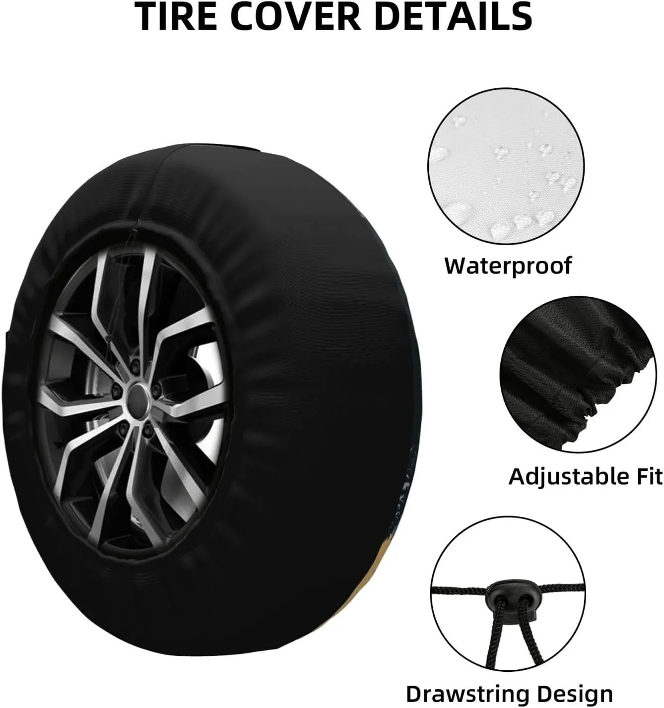 Mountains Nature Sunset Scenery Spare Tire Cover Weatherproof Universal Wheel Protectors Wheel Covers for RV Camper Travel Trailer SUV Truck 17 Inch
