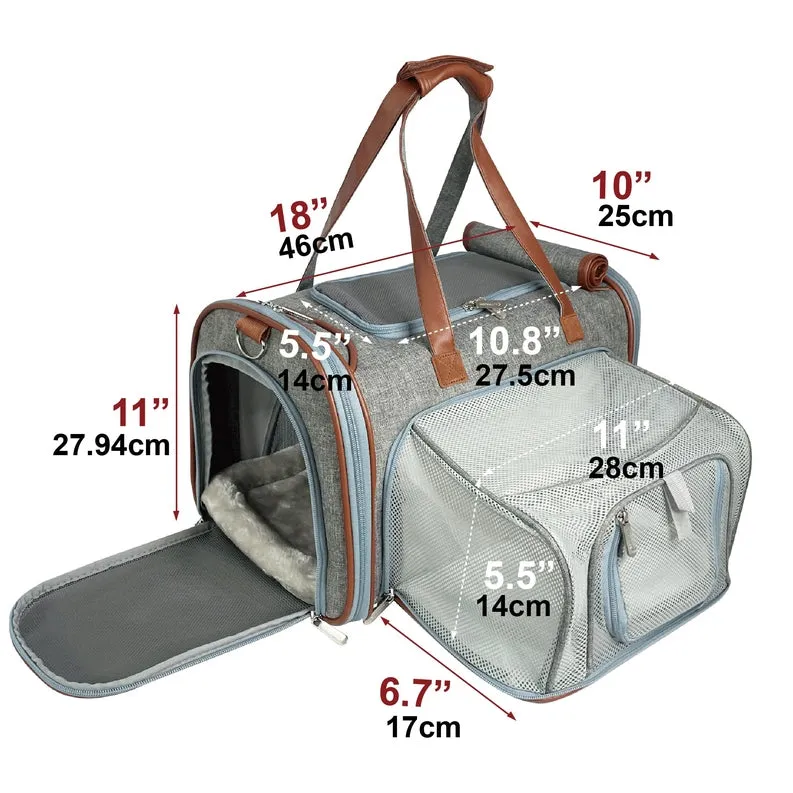 Mr. Peanut's Gold Series Standard Size Airline Compliant Expandable Pet Carrier