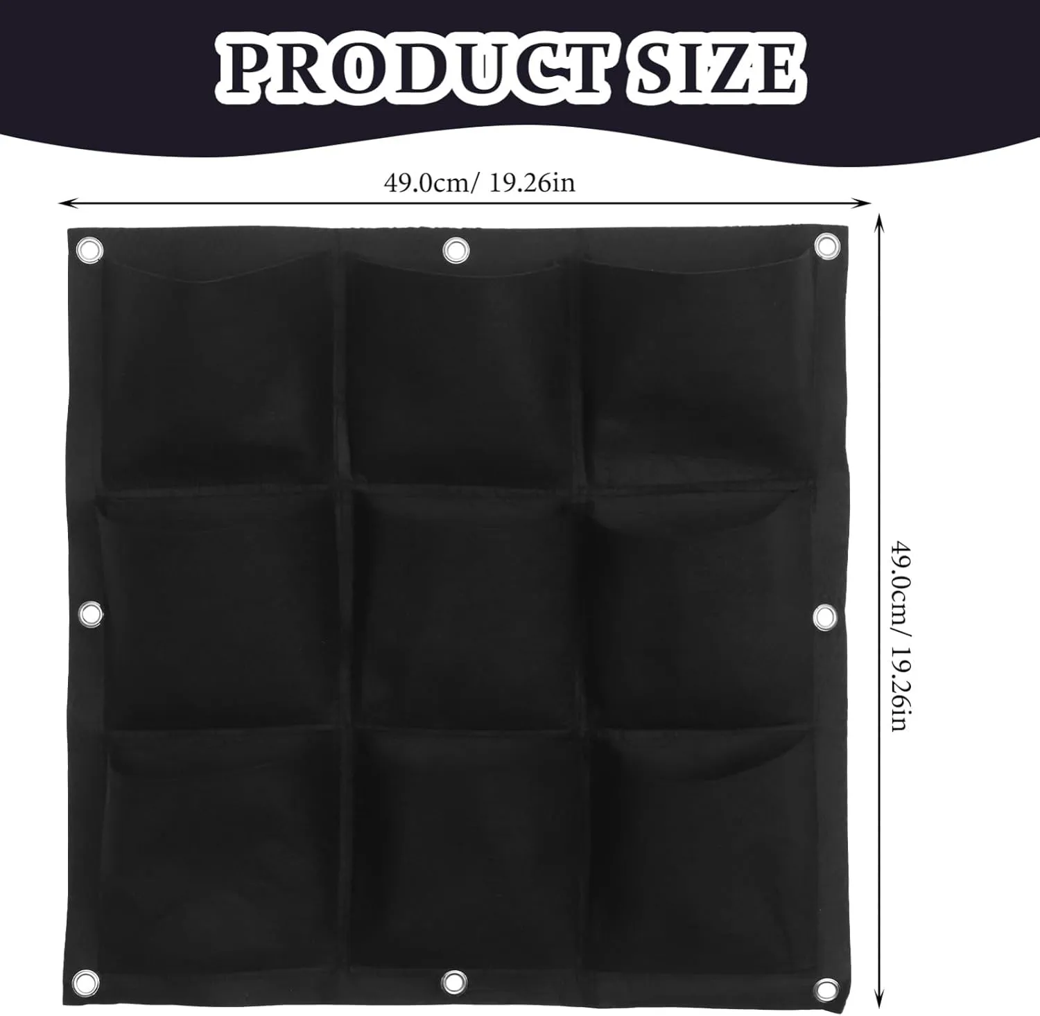 Multi Pocket Felt Planting Pouch Wall Mounted Planting Bag for Vertical Garden and Durable for Gardening Home Decoration