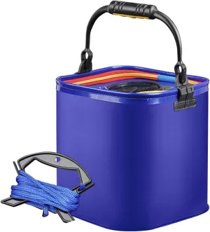 Multifunction Folding Bucket for Travel， Fishing Bucket Fishing Bait Bucket Collapsible Fishing Bucket Portable Fish Bucket Live Fish Container