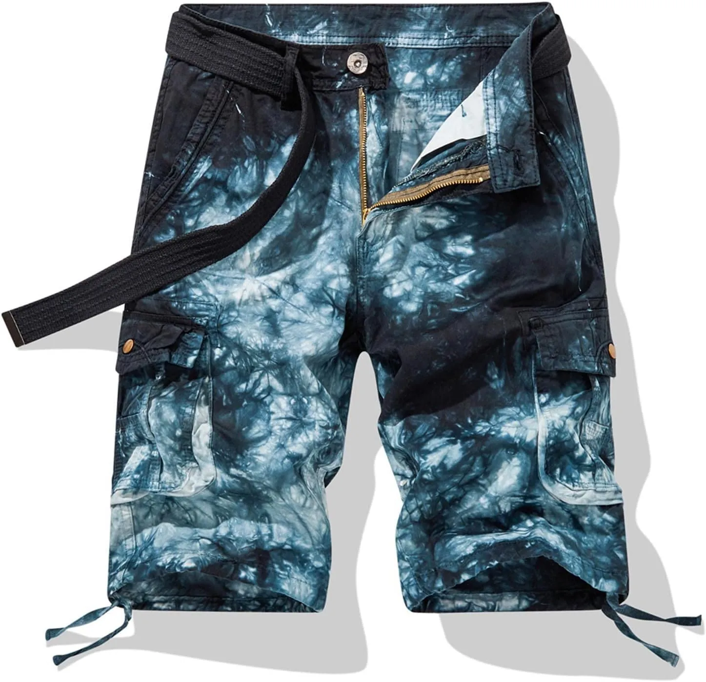 Muscularfit Graphic Shorts for Men Causal Multi Pocket Cargo Shorts Regular Fit Print Tooling Shorts Outdoor Athletic Shorts
