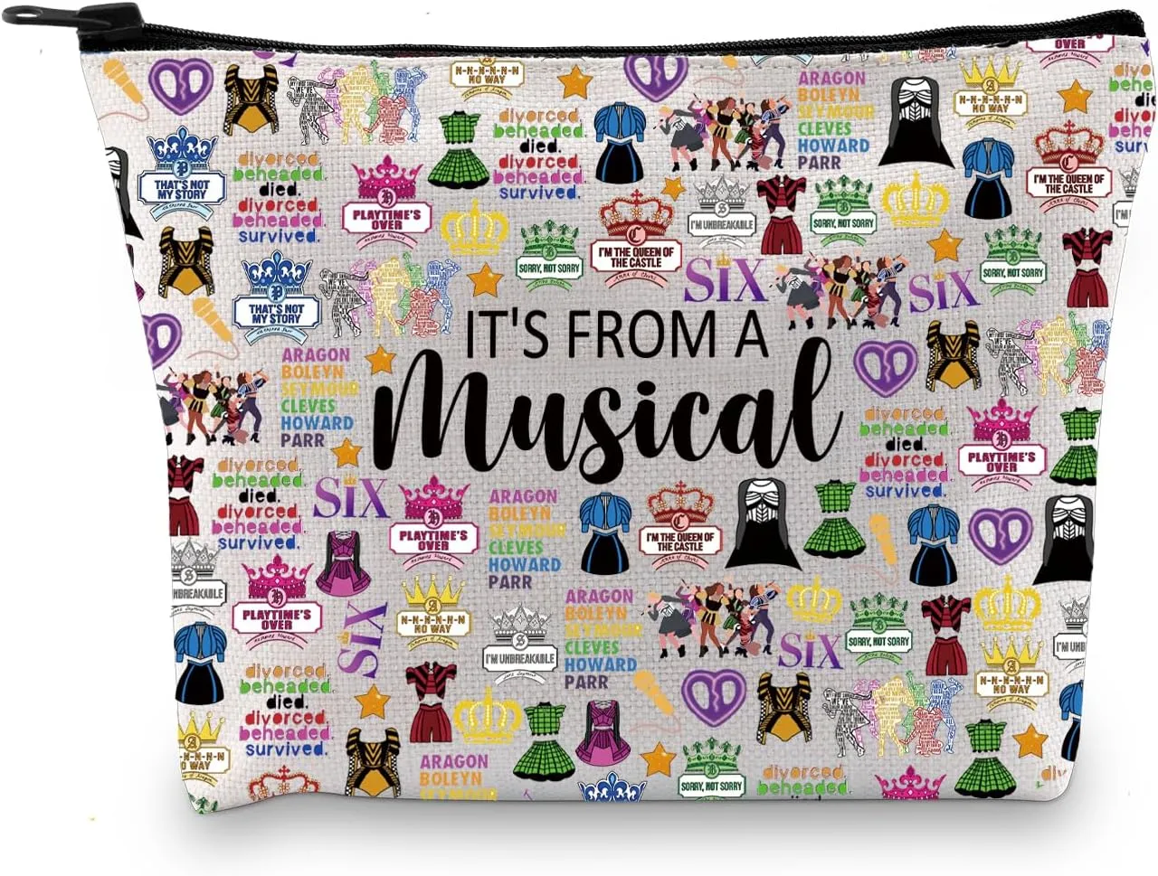 Musical Inspired Zipper Pouch Musical Theater Fans Gift It's From A Musical Theatre Makeup Bag (FromS Bag)