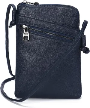 myfriday Genuine Leather Small Crossbody Purses for Women Universal Mini Cell Phone Purse - Small/Large Size Option