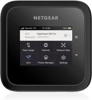 NETGEAR Nighthawk M6 Pro Mobile Hotspot 5G mmWave, 8Gbps, Unlocked, AT&T, T-Mobile, Verizon International Roaming 125 Countries, WiFi 6E, Portable Device for Travel, Modem Wireless Router (MR6550)