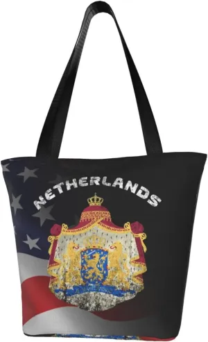 Netherlands Coat Of Arms Netherlands Fashion Shoulder Bag Large Capacity For Man Or Woman