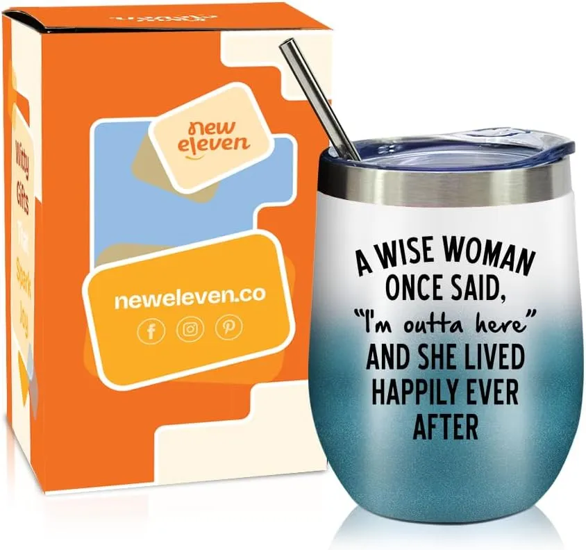 NewEleven Retirement Gifts For Women 2025 - Happy Retirement Gift - Coworker Leaving Gift, Farewell Gifts, Goodbye Presents For Coworkers, Friends - 12 Oz Tumbler