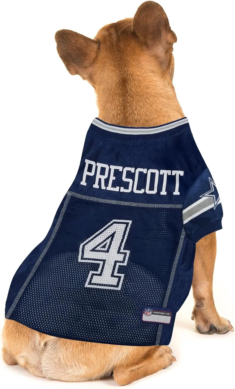 NFLPA DAK Prescott Jersey PET Jersey, NFL Dog Shirt, Size XX-Large, Dallas Cowboys Mesh Jersey for Dogs