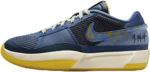Nike Ja 1 Big Kids' Basketball Shoes (FQ7371-400, Mystic Navy/University Gold/Aegean Storm/Hyper Royal) Size 1