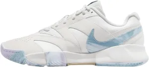 NikeCourt Lite 4 Premium Leather Men's Hard Court Tennis Shoes (FV3982-100, Summit White/Phantom/Denim Turquoise/Hemp) Size 8.5