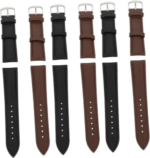 NOLITOY 3sets Leather Watch Band Replacement for Silver Watch Band Compatible Universal Fit Elegant 2pcs*3