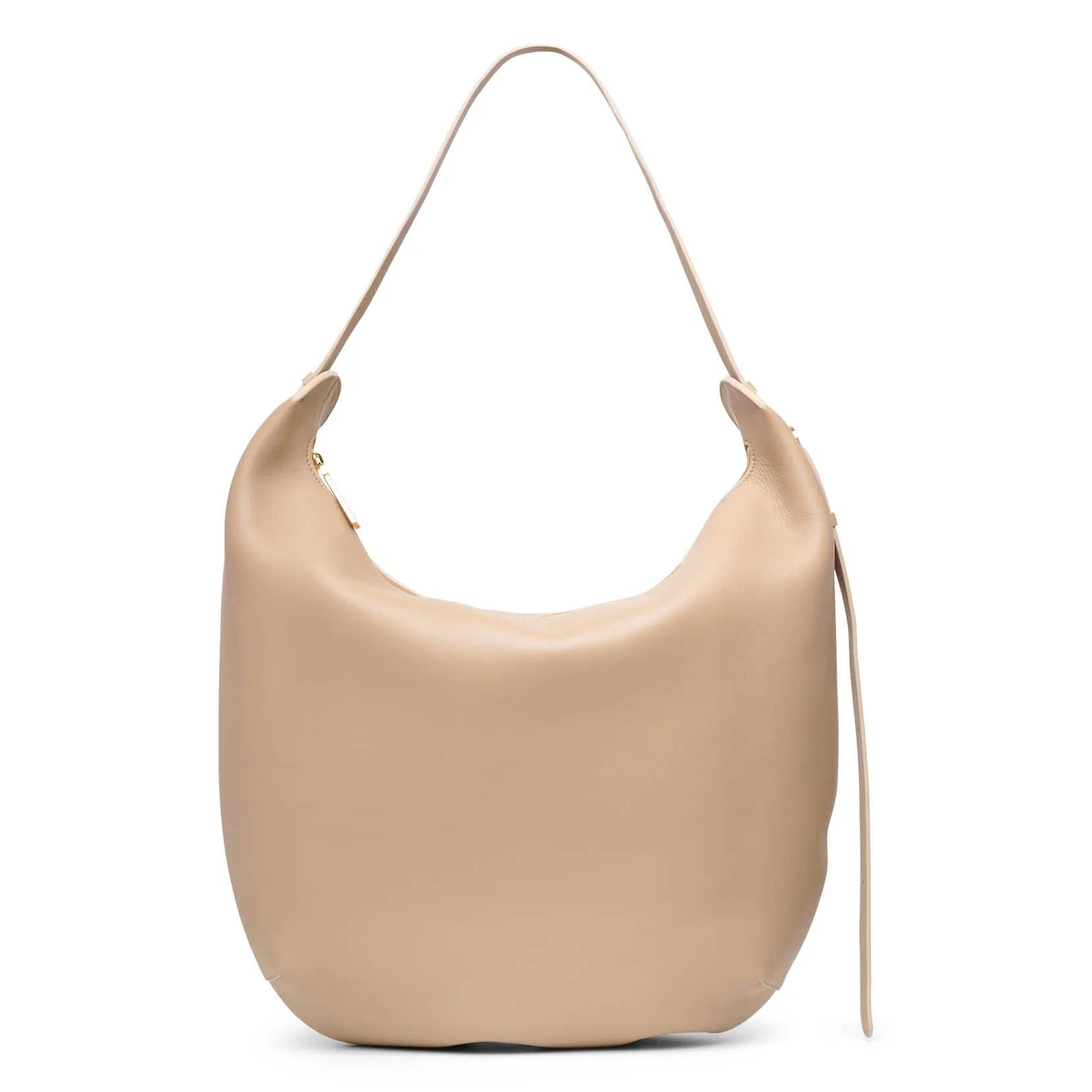 N/S Allie light beige leather bag