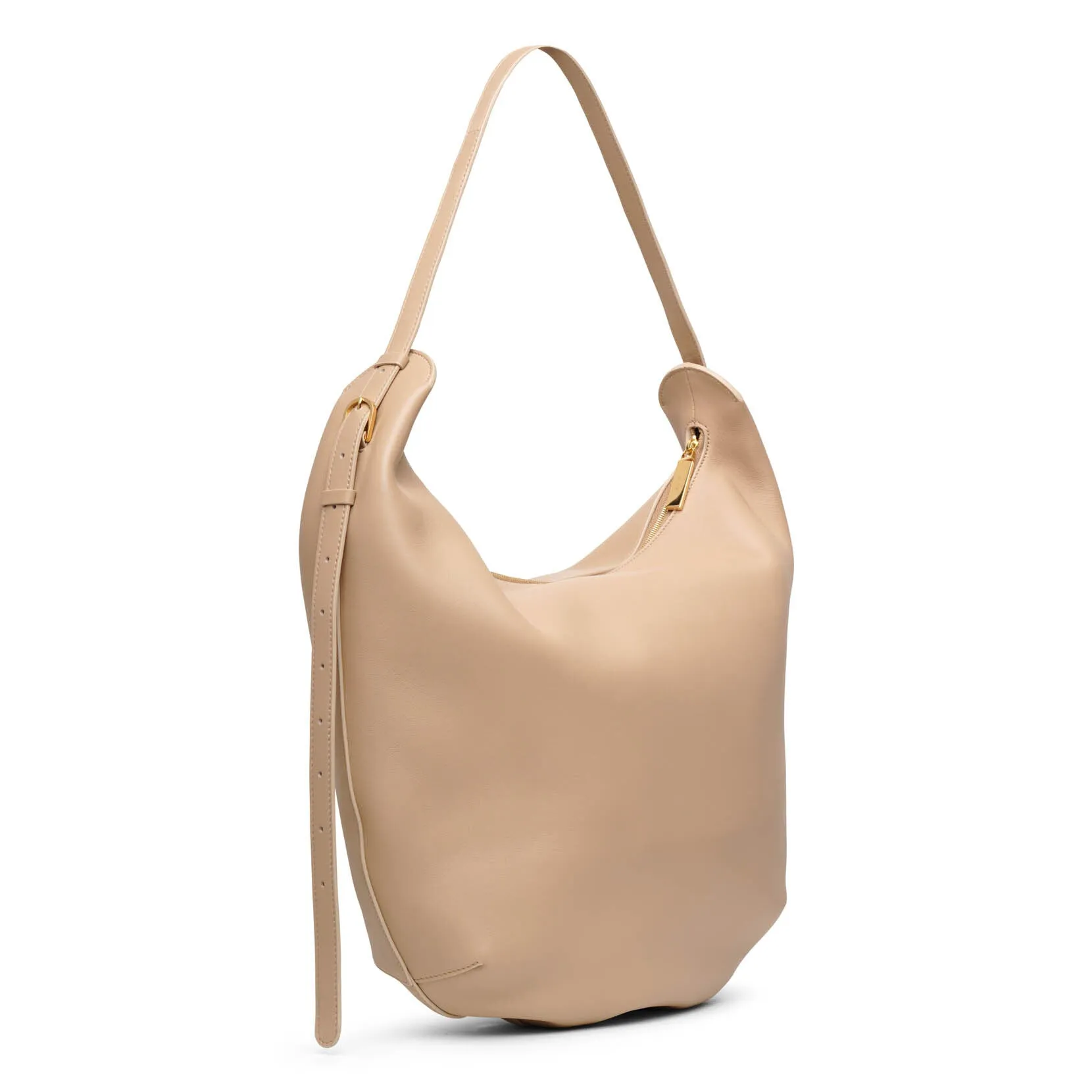 N/S Allie light beige leather bag