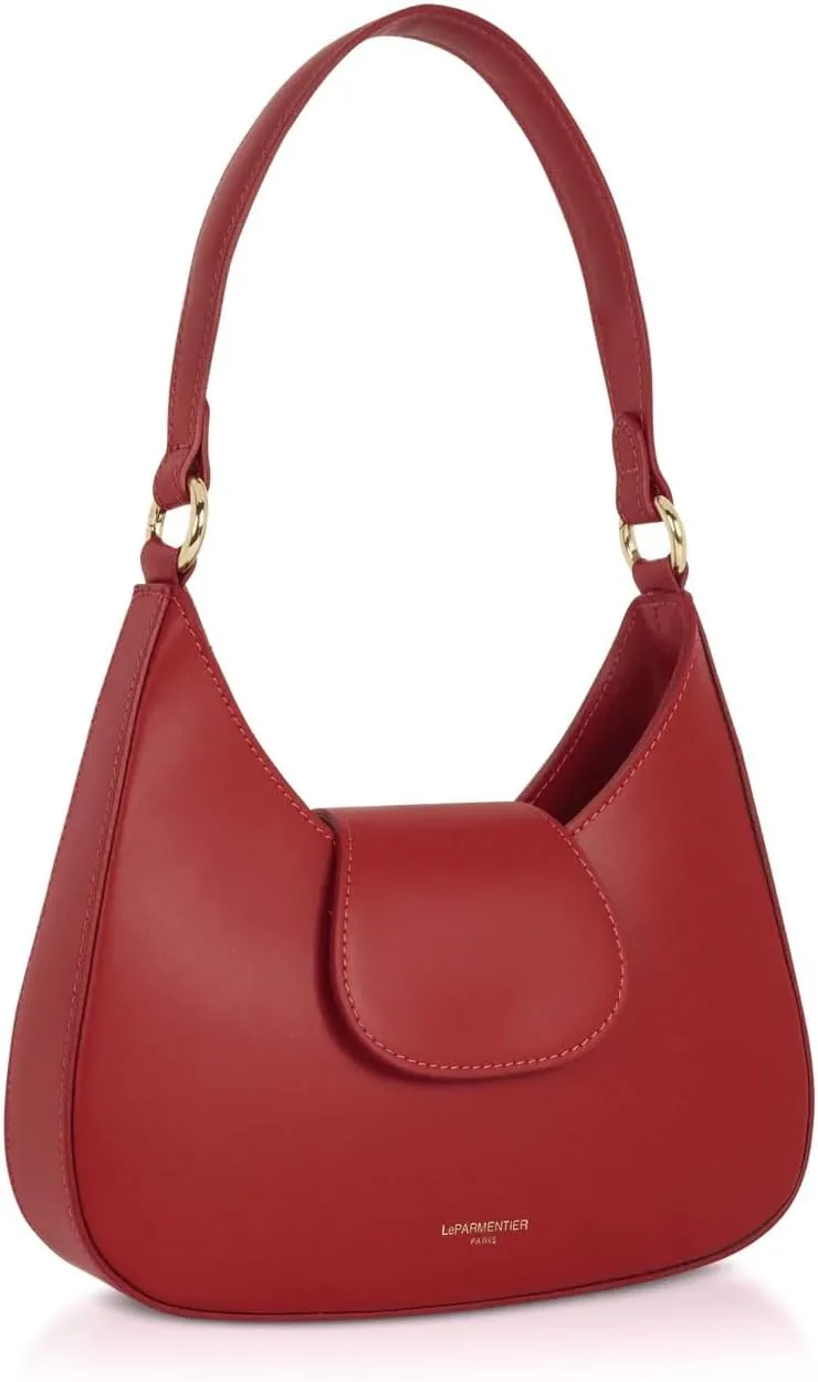 Obolo Shoulder Bag, Genuine Italian Calf Leather, 11 x 9.8 inches
