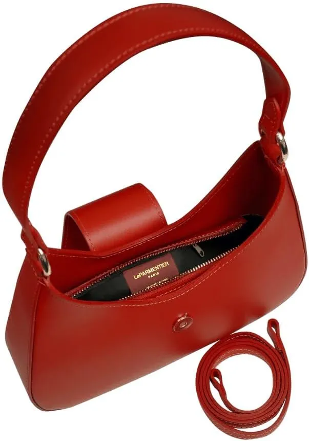 Obolo Shoulder Bag, Genuine Italian Calf Leather, 11 x 9.8 inches