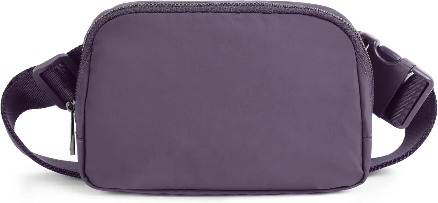 ODODOS Unisex Mini Belt Bag with Adjustable Strap Small Fanny Pack for Workout Running Traveling Hiking, Navy Cosmos