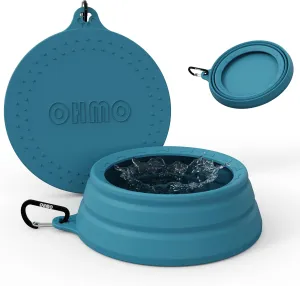 OHMO Spill Proof Collapsible Dog Water Bowl Large 34oz for Cars, No Splash Portable Bowls for Dog Travel, Pet Essentials for Road Trips, Cat Travel Accessories