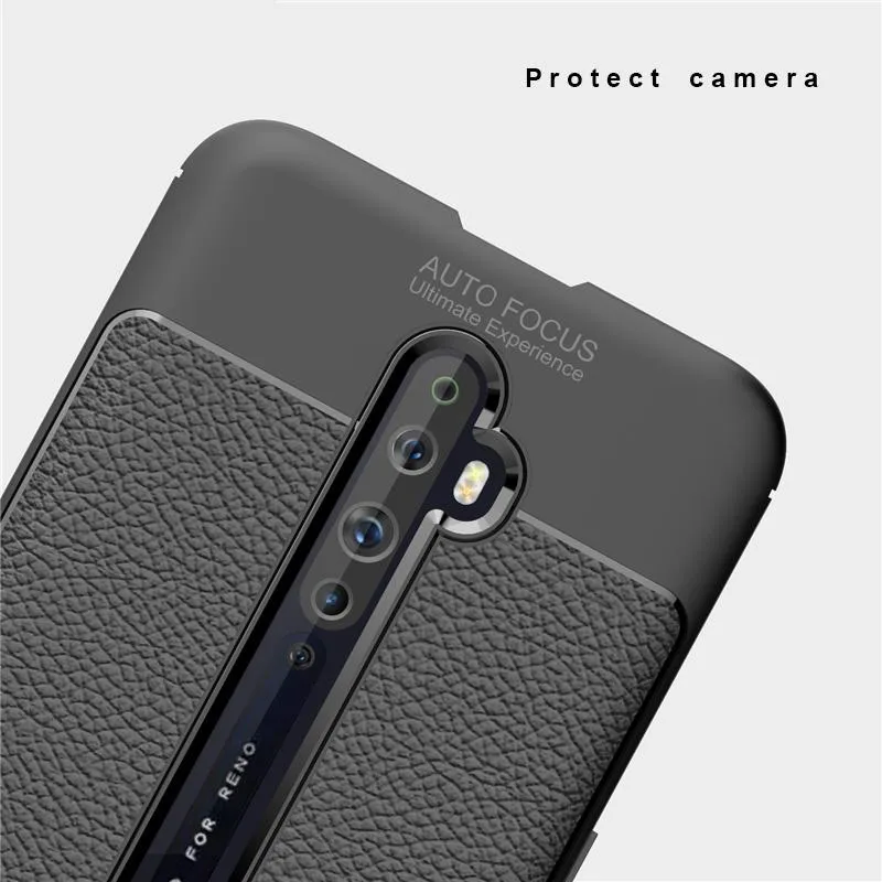 Oppo Reno 2F Leather Design TPU Case