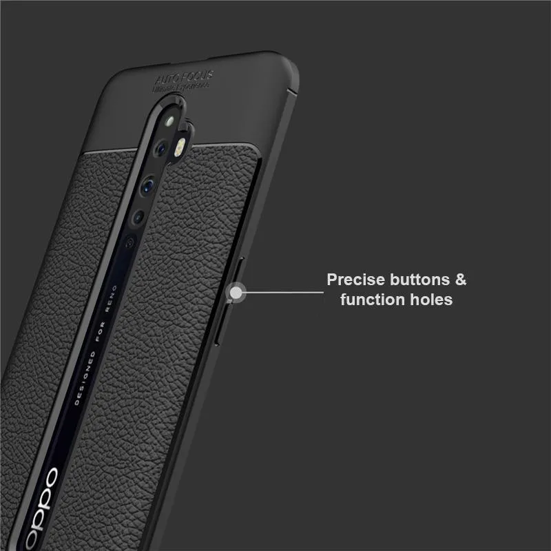 Oppo Reno 2F Leather Design TPU Case