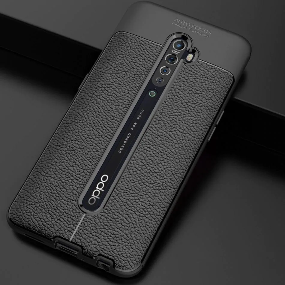 Oppo Reno 2F Leather Design TPU Case