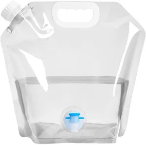 Outdoor Drinking Water Bag Food Grade Folding Portable Hiking Water Storage Bag Large Capacity Water Bag Portable Camping Nozzle Bag