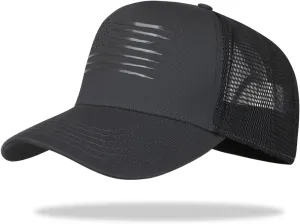 Oversized XXL American Flag Baseball Cap for Men & Women - Big Head Adjustable Snapback Hat - Patriotic Mesh Trucker Hat