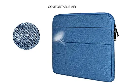 Oxford Cloth Water Repellent Laptop Sleeve Case Bag Cover with Pocket Compatible 13-13.3 Inch MacBook Pro/Air, Multi-Object Bag, Large Capacity, Gray (Laptop Bag)
