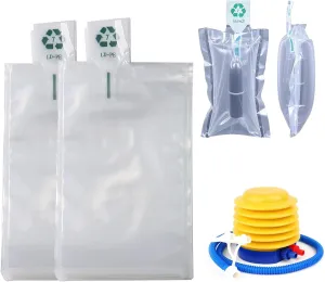 Packaging Air Bags,Clear Plastic Inflatable Air Packaging Protector Bag with Foot Pump,Air Cushion Blocking Packaging Bag,4x6 Inches,200 Pieces,4x6 Inches