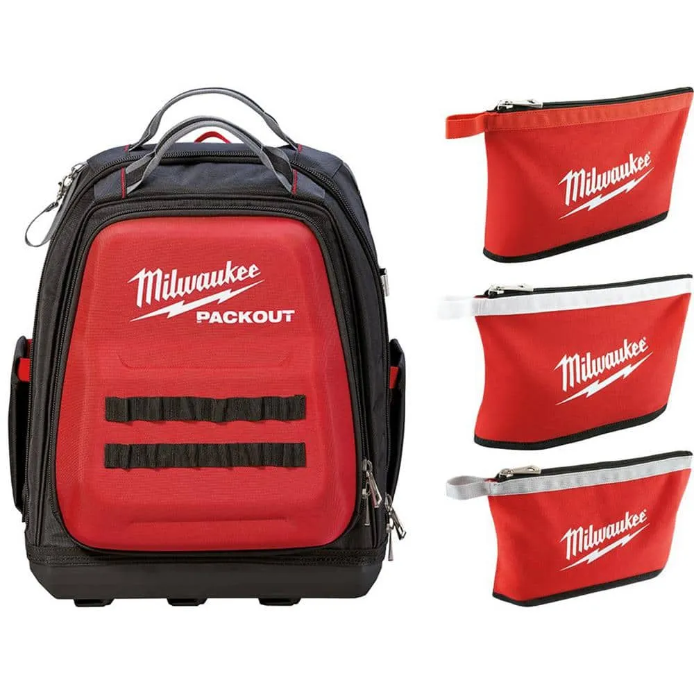 PACKOUT Tool Backpack   3-Pack Multi-Size Tool Bags