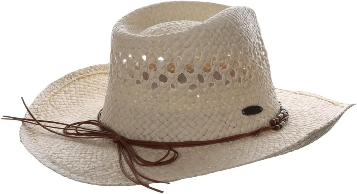 Panama Jack Drifter Sun Hat - Toyo Straw, 3 1/4" Shapeable Brim