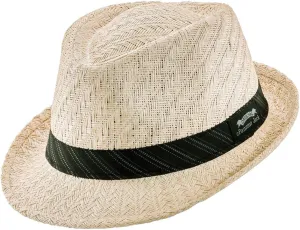 Panama Jack Weaved Toyo Fedora with Striped Black Band