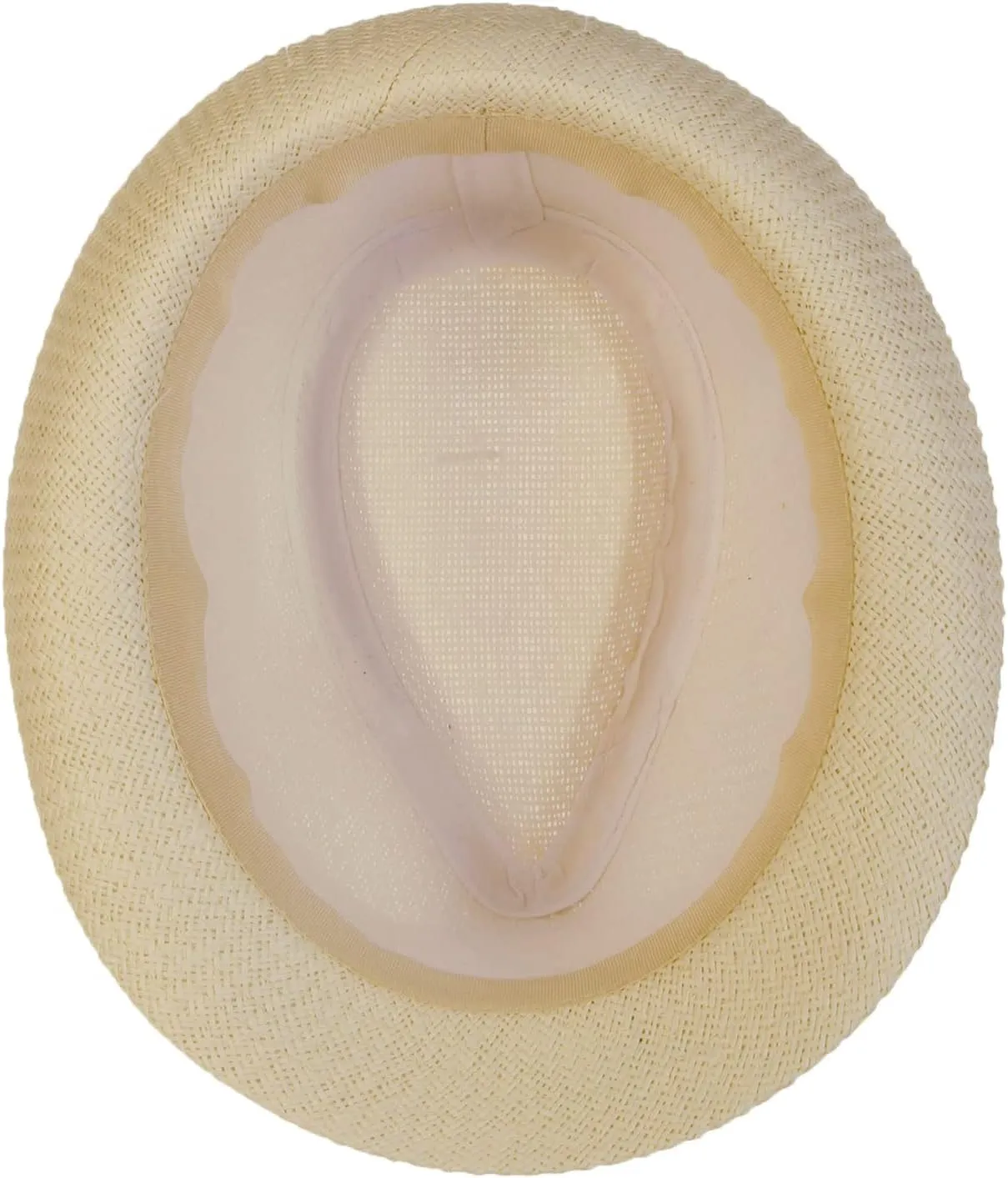 Panama Jack Women's Fedora Hat - Soft Matte Toyo Straw, Striped Cotton Hat Band, Inner Sweatband, 1 3/4" Brim