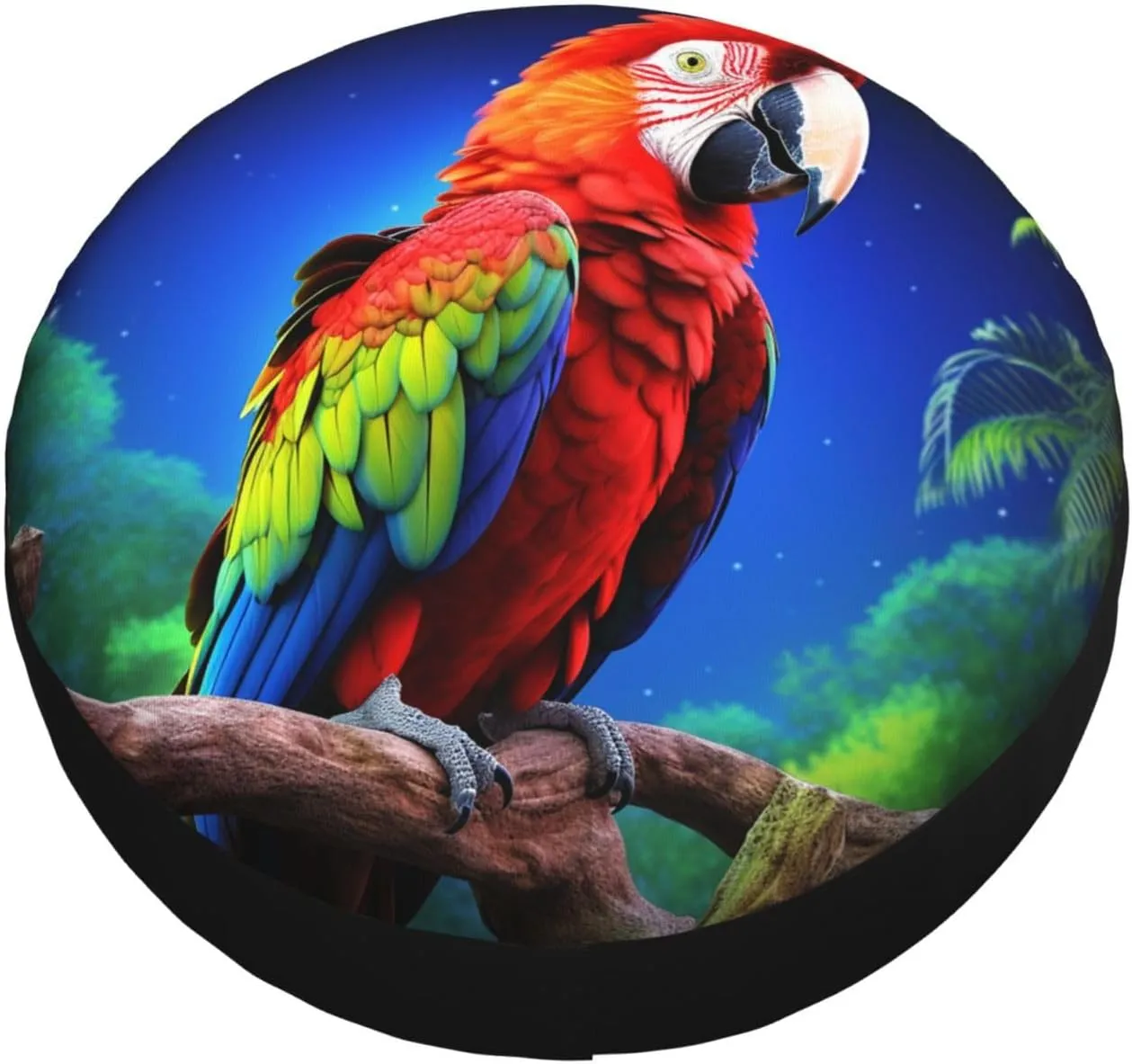 Parrot Tire Cover Outdoor Waterproof Snow Sun Rain Wheel Cover Portable Wheel Bags Camper Spare Tire Cover Universal Car Tire Protectors for Trailer RV SUV
