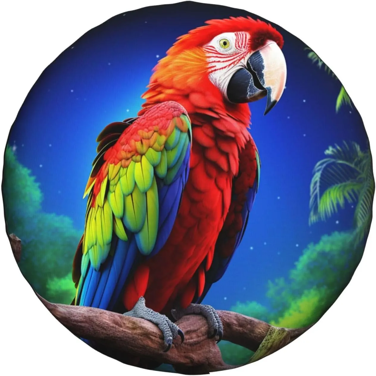 Parrot Tire Cover Outdoor Waterproof Snow Sun Rain Wheel Cover Portable Wheel Bags Camper Spare Tire Cover Universal Car Tire Protectors for Trailer RV SUV