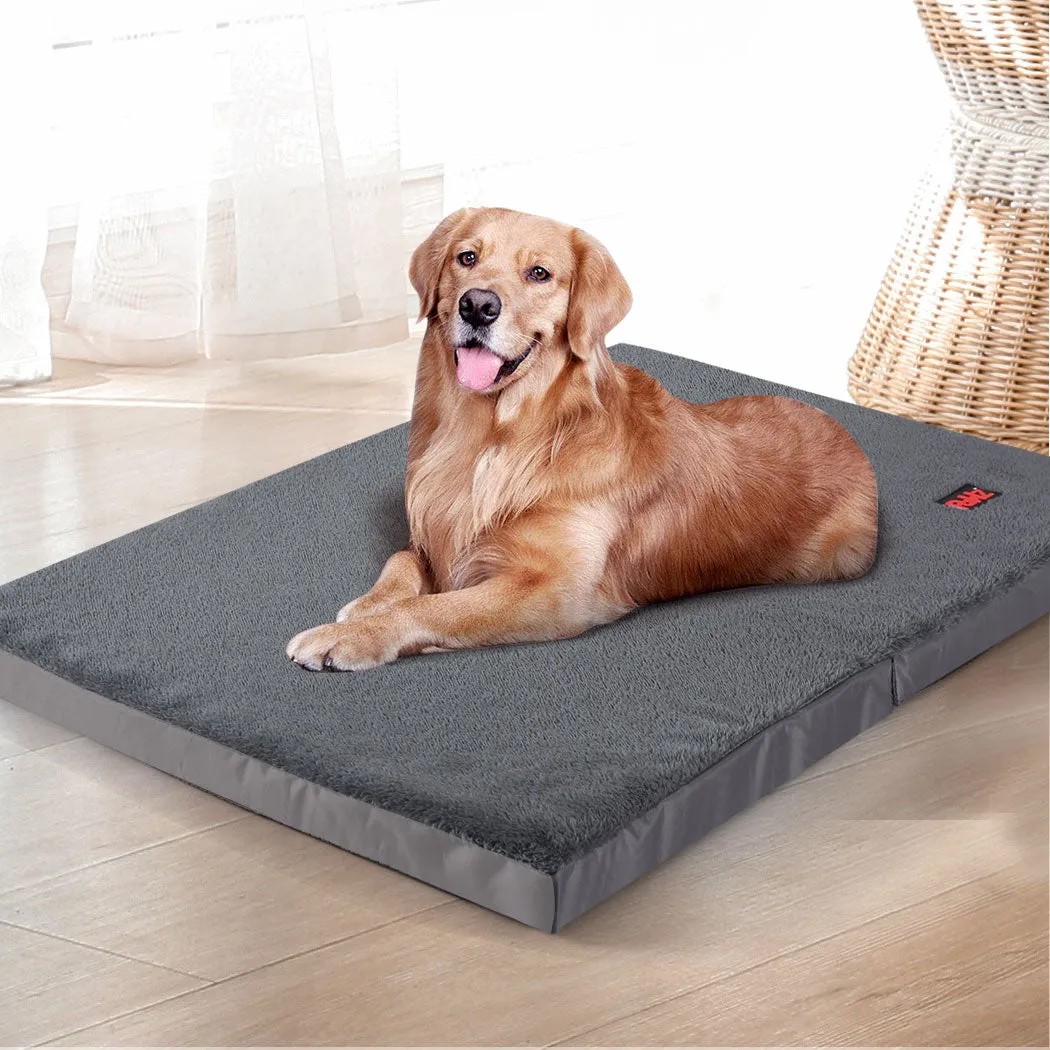 PaWz Pet Bed Foldable Dog Puppy Beds Grey X-Large