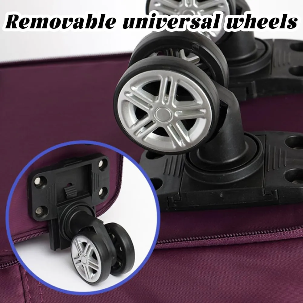Pepepo Travel Bag with Wheels, 2025 New Large Capacity Travel Bag - Universal Wheel Removable for Travel & Business Trip, Expandable Foldable Rolling Duffle Bags with Wheels for Women & Men (A-Blue)