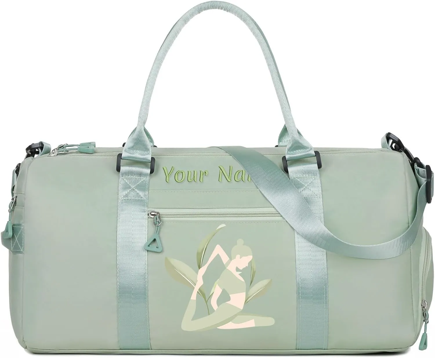 Personalized Dance Duffle Bag with Name Text Photo for Women Girls Custom Ballet Sport Gym Travel Bags Customized Dry Wet Separated Overnight Weekend Bag Gifts