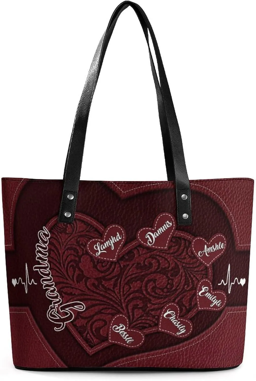 Personalized Grandma's Little Sweethearts Single Shoulder Bag Custom 1-15 Name Loving Gift For Grandma Mom Xmas
