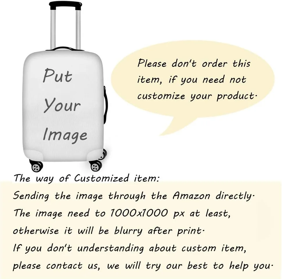 Personalized Luggage Cover Spandex Suitcase Protector Washable Travel Baggage Covers