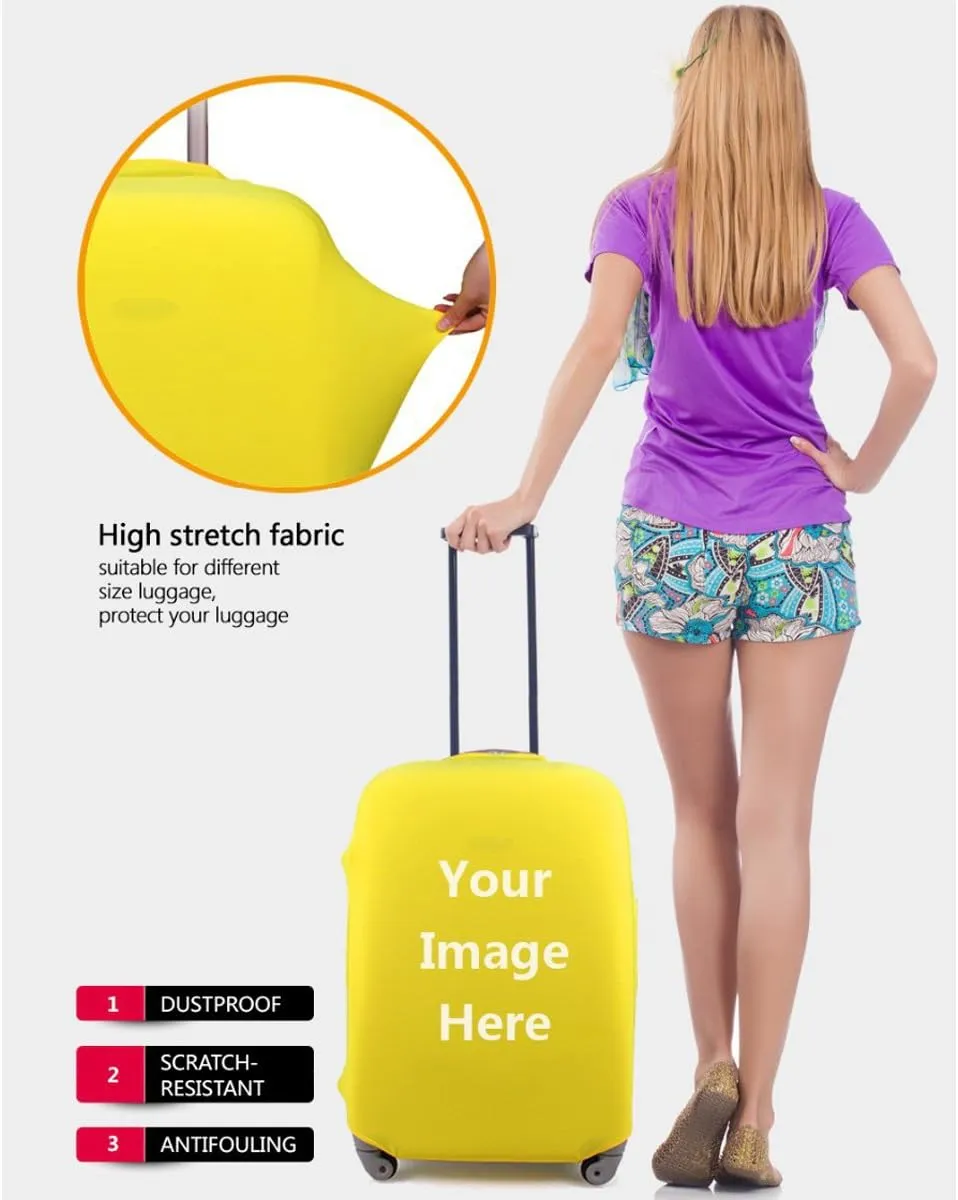 Personalized Luggage Cover Spandex Suitcase Protector Washable Travel Baggage Covers